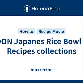 DON Japanes Rice Bowl 7 Recipes collections