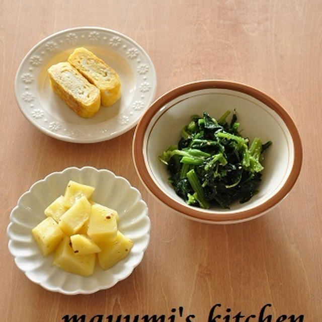 フライパンで2品、電子レンジで1品、同時調理で小さい作りおきおかず《節約＊簡単》