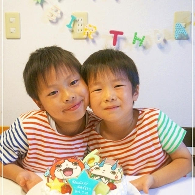妖怪ウォッチ　ジバニャン＆コマさんのバースデーケーキ♪