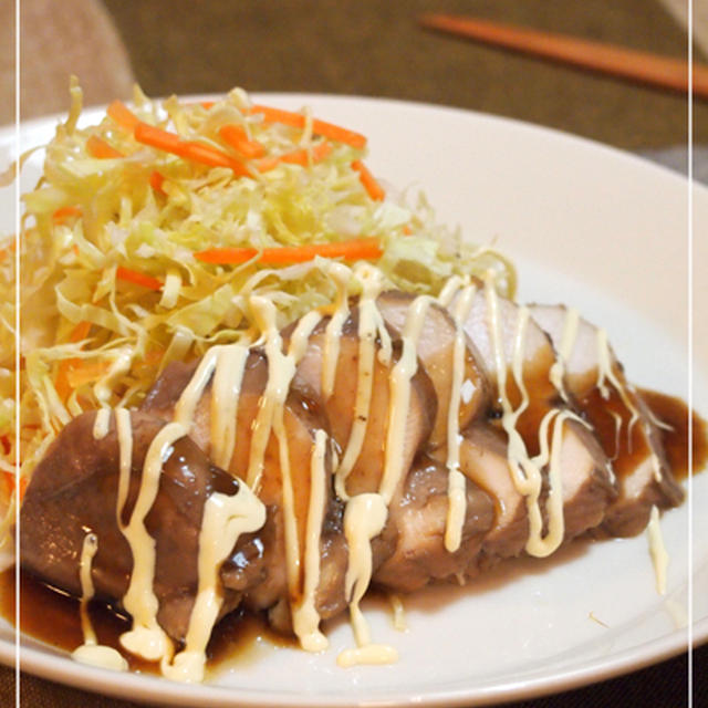 鶏ムネ肉のほうじ茶チャーシュー