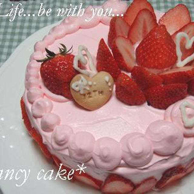春にぴったり ピンクでかわいいデコレーションケーキ By ママちゃんさん レシピブログ 料理ブログのレシピ満載