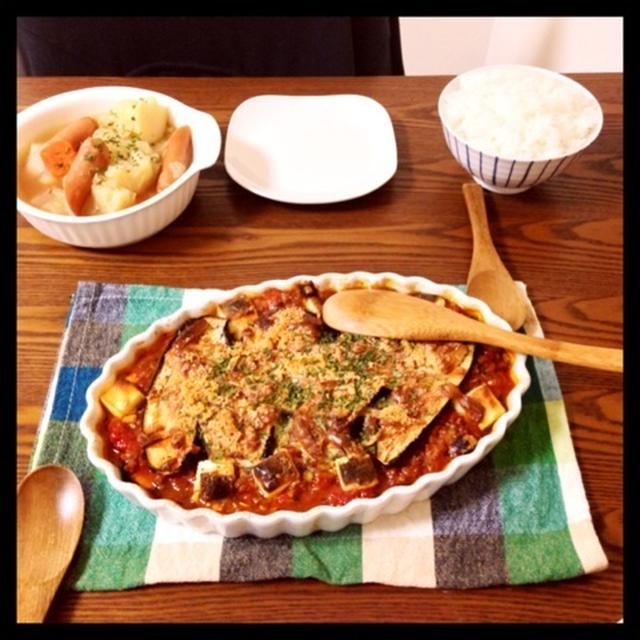 なすのムスカとポトフ。