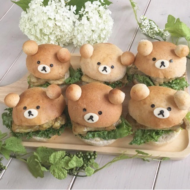 リラックマのタンドリーチキンバーガー～お弁当作りジャンルで紹介してもらったよ♪～