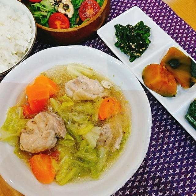 阿波尾鶏節で鶏肉スープ♪
