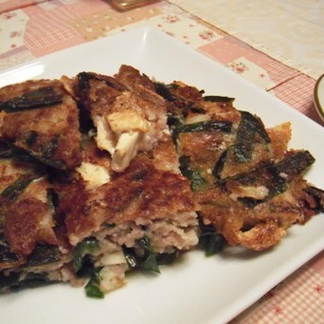ひき肉と豆腐のチヂミ　　　