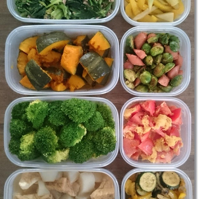 今週の常備菜☆緑多めの８種類と目でも美味しい！？離乳食