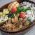 豚しょうが焼き弁当。クロアチアりんごの作り方。長～いきなこ