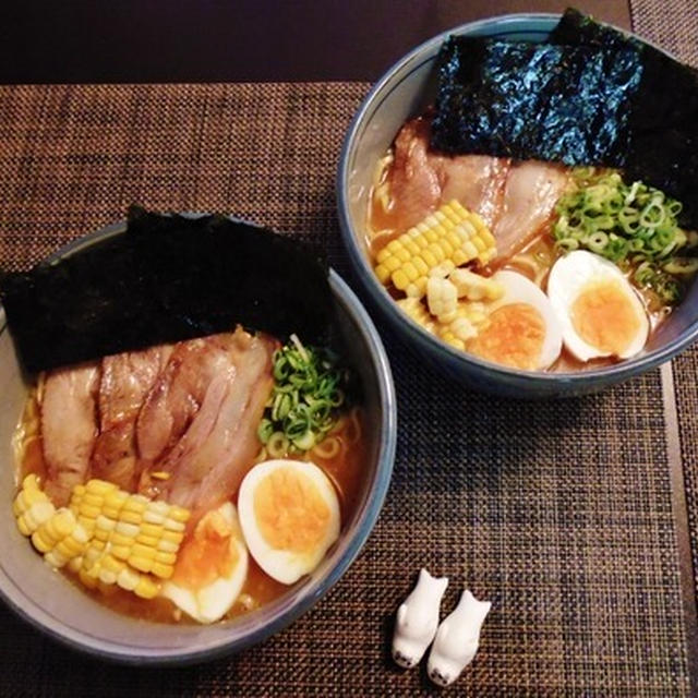 叉焼を作ったんだもん味噌ラーメン食べないと（笑）