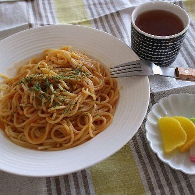 大盛り「かにトマトクリーム」のパスタランチ＆おニューのスマホ♪