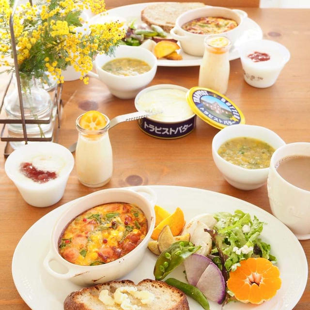 残り野菜とトラピストバターdeしあわせなモーニング…