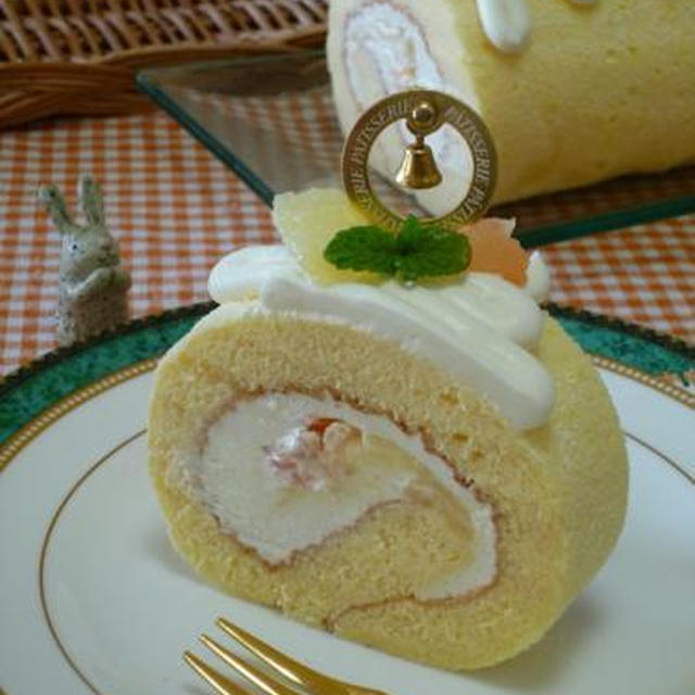 グレープフルーツで、さっぱりロ－ルケーキ作りました！