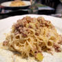 じゃがいもと豚ひき肉のパスタ&名古屋ウィメンズマラソン