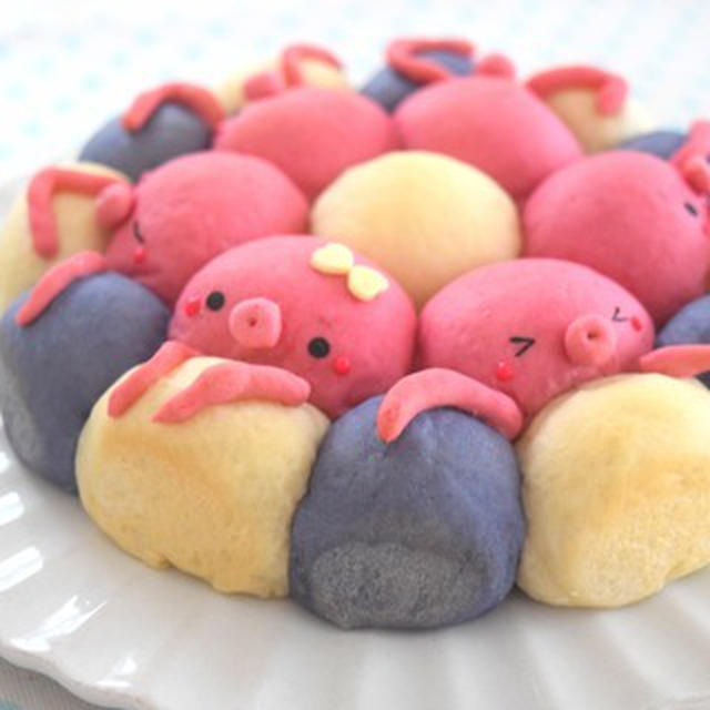 ひょっこり♪タコのちぎりパン