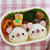 簡単ピンクのお耳のクマちゃんのお弁当＊キャラ弁