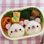 簡単ピンクのお耳のクマちゃんのお弁当＊キャラ弁