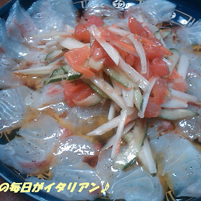 サラダ感覚♪鯛のカルパッチョ