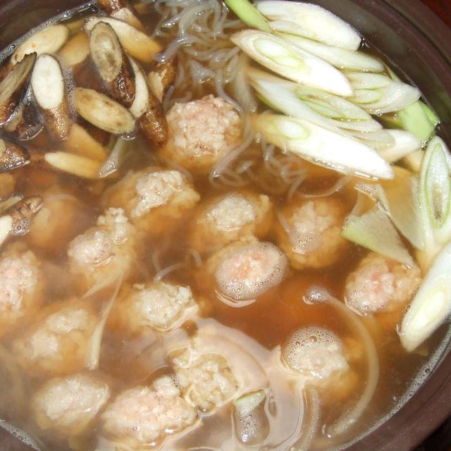 鶏つくね鍋＆カレイの煮付け