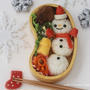 クリスマス気分の雪だるま弁当＊キャラ弁