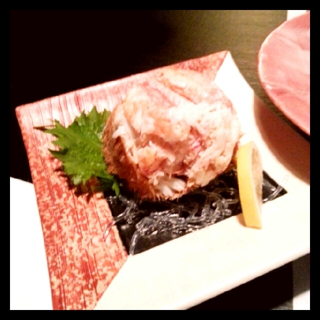 毛蟹の甲羅詰めからの～スノボ♡