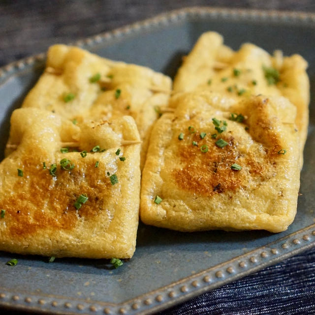 カリッ、とろっ♪油揚げの納豆チーズ詰め