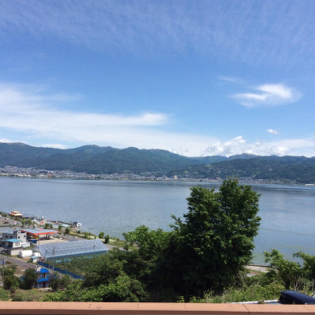 諏訪湖なう