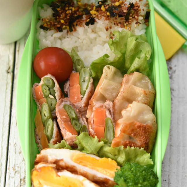 中学生男子弁当｜フライパンひとつで3品完成！簡単10分弁当｜「肉巻き弁当」過去振り返り5選