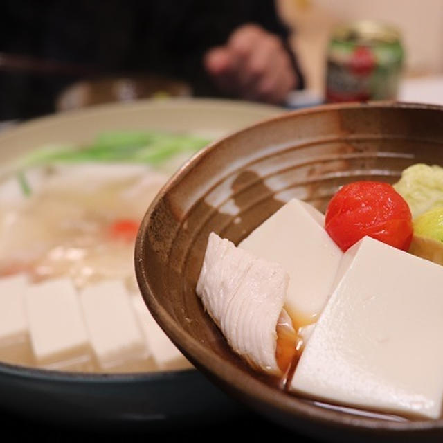 今日は鍋の日★即席ポン酢で鶏むねと白菜とお豆腐の鍋