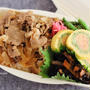 牛丼弁当｜彩りは三色の卵焼きで！
