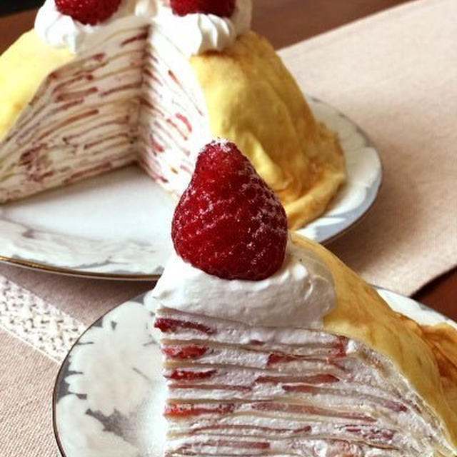手作り 簡単 苺のミルクレープ オーブン不要 ドームケーキ By かるみあさん レシピブログ 料理ブログのレシピ満載