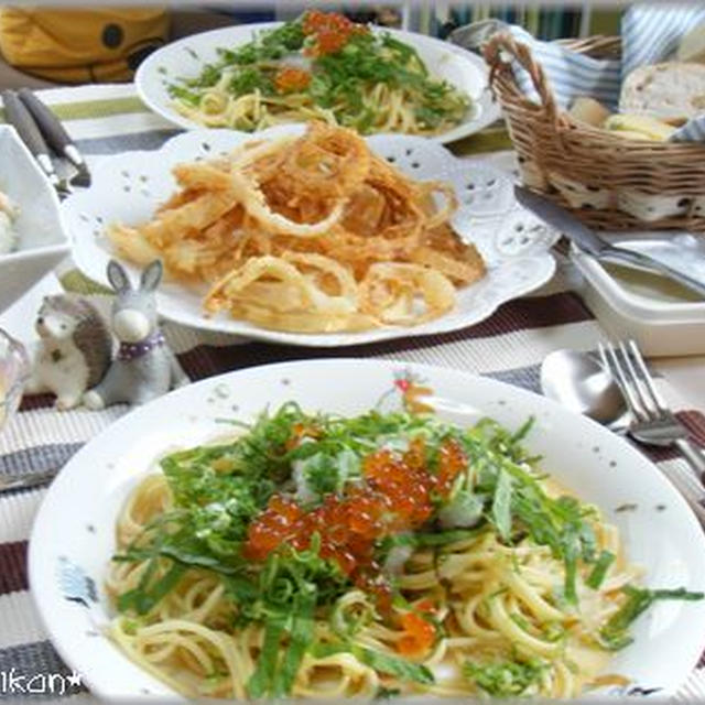 おうちランチ☆おろしとねぎのスパゲッティ