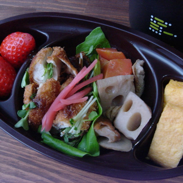 ささみフライ貝割れサンド弁当