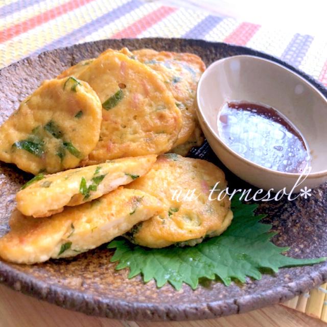 ふわふわ揚げで貧血予防☆おつまみにオススメ‼︎シソと紅しょうがのさつま豆腐揚げ♡レシピ