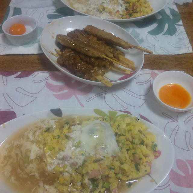 あんかけ炒飯＆ガーナミルクチョコパン
