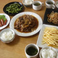 今日は牛肉と玉ねぎのケチャップ煮など～それと昨夜は白和えなど・・・