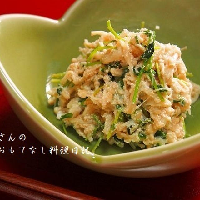ライフスタイルメディア「フーディストノート」に掲載♪　えのきと豆苗の明太バター和え！　　　＆映える！　いただき物