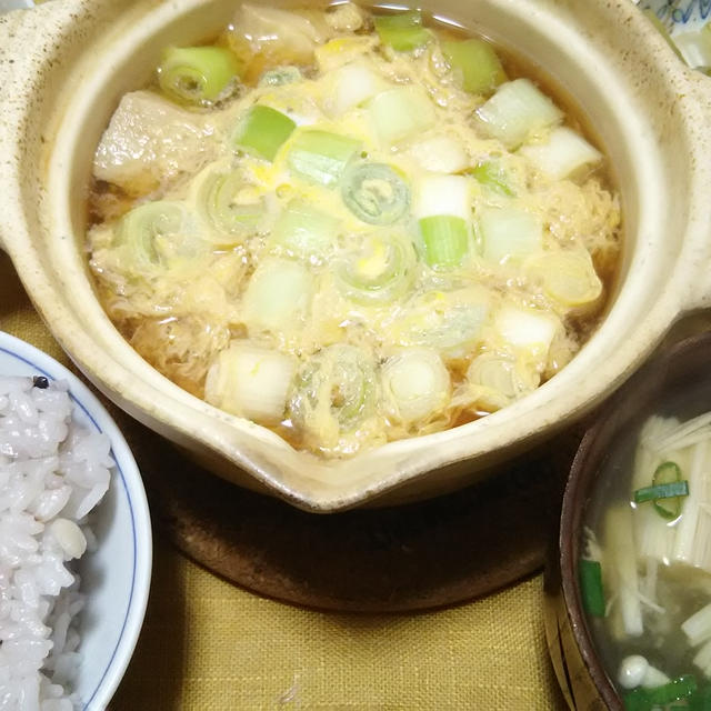昨日の夕飯(2/26):凍り豆腐の卵とじ他