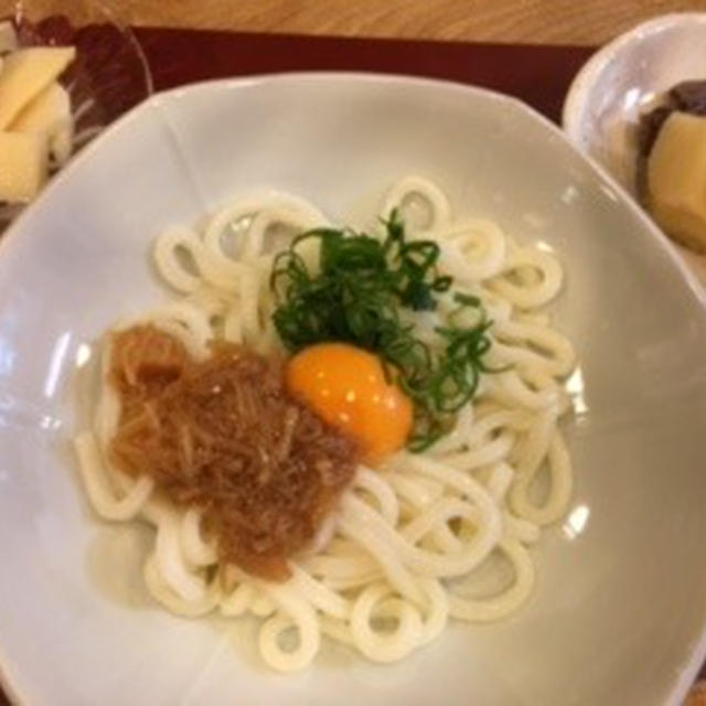 ぶっかけうどんと日本酒