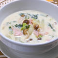 くらしのアンテナ掲載！簡単10分〜白菜とハムの和風クリームスープ。