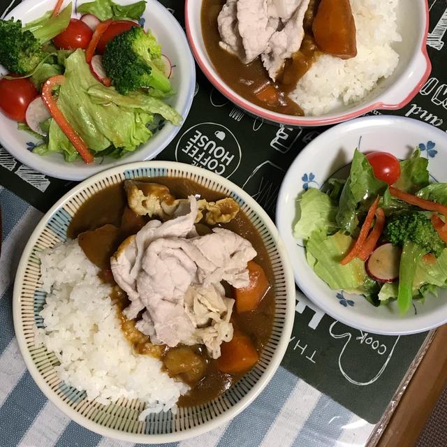【こどもごはん】ご馳走感UPの今日の晩ごはん☆しゃぶしゃぶ肉でトッピングカレー