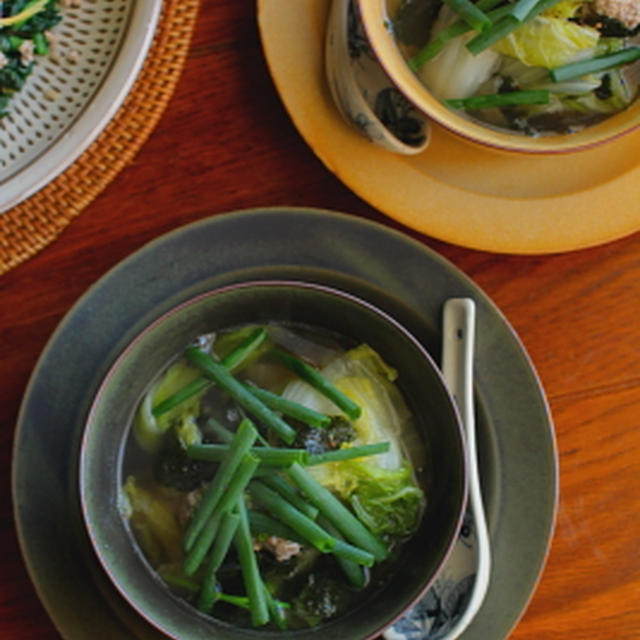 タイ風 豚肉団子と白菜のスープ