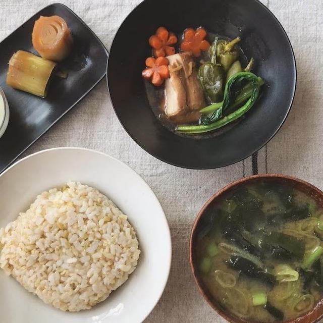 ヒラマサと野菜煮つけの献立