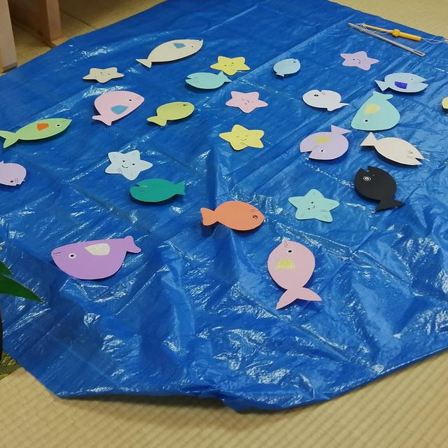 手作り★魚釣りゲームとスイカの参加カード