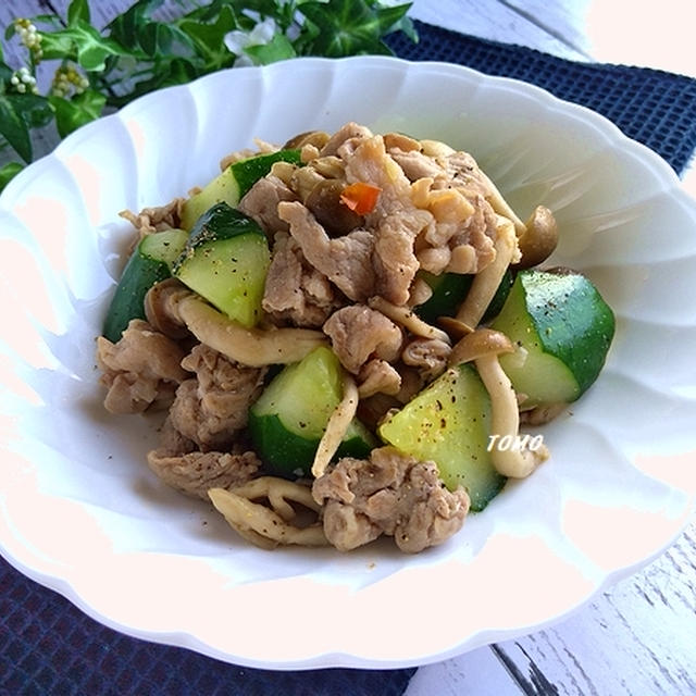 旬のきゅうりで♪ご飯が進む！きゅうりと豚肉の豆板醤炒め