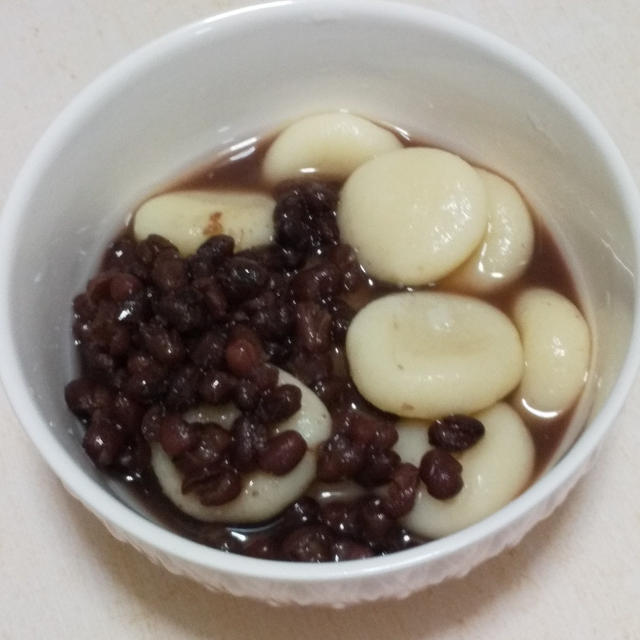 和おやつ☆豆腐白玉の冷やしおしるこ