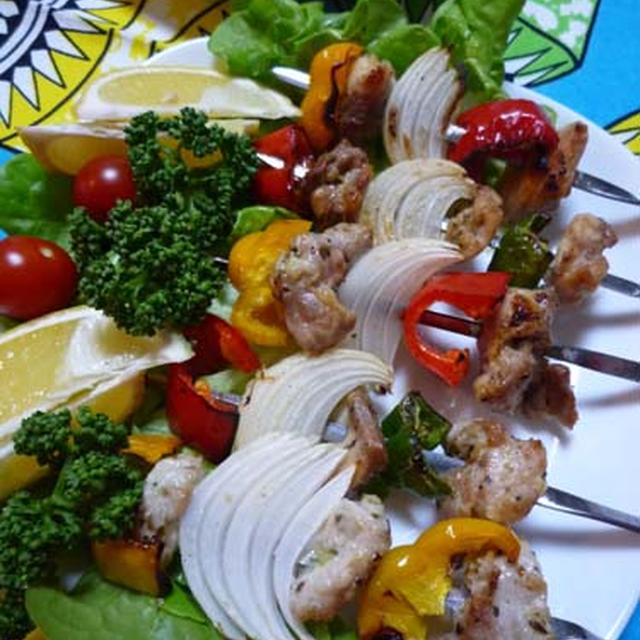 ギリシャ風　チキンのスブラキ！！