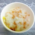 【離乳食】ちりめんせんべいde納豆ご飯 by カナシュンばーばさん