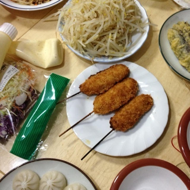 春雨炒めやらショーロンポーやらで晩酌