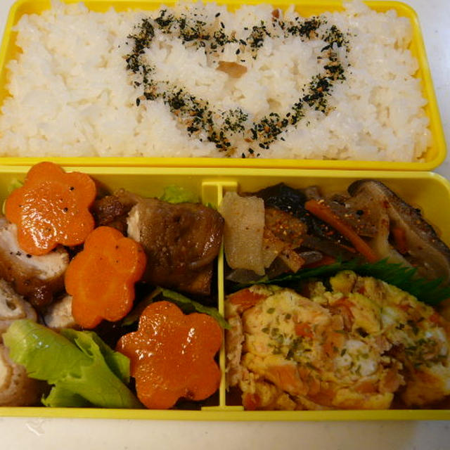 お弁当（豚バラの厚揚げ巻き巻き照り焼き）