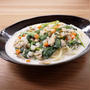 あさりと野菜のクリームスープパスタ