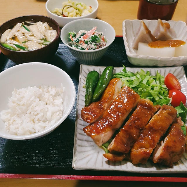 ”鶏もも肉のくわ焼き”で晩ごはん
